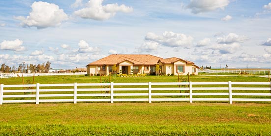 rural house on large piece of land